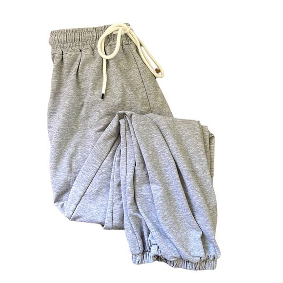 Amazon Pants - Heathered Gray Soft Jogger Drawstring Sweatpants With Pockets